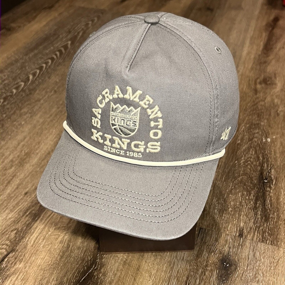 '47 Sacramento Kings Snapback Hat Gray White Golfer Trucker Rope NBA Cap